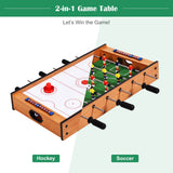 Mesa de juego de futbolín/hockey de aire 2 en 1 para interiores y exteriores