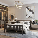 Cama Plataforma de Madera Tamaño Completo con Cabecera