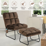 Sillones reclinables de masaje de terciopelo con control remoto y bolsillo lateral