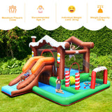 Castillo hinchable inflable con tobogán y escalador para niños sin soplador