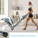 Bicicleta elíptica magnética con monitor LCD y sensor de pulso