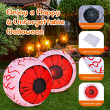 Paquete de 2 ojos inflables de Halloween de 3 pies con soplador de aire