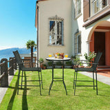 Juego de 3 taburetes de mesa de bar para patio exterior