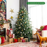Árbol de Navidad Artificial de 2,13 m con 1260 Puntas Mixtas de PE y PVC