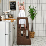 Taburete de cocina para niños con doble barra de seguridad