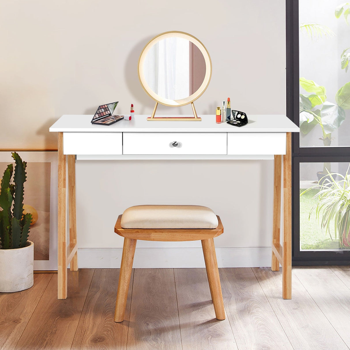 Escritorio de computadora, mesa para laptop, mesa de escritura, tocador de maquillaje
