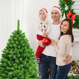 Árbol de Navidad artificial nevado con soporte metálico
