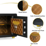 Caja fuerte electrónica a prueba de fuego e impermeable de 1.0 pies cúbicos con teclado digital y llave
