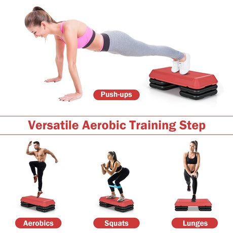 Plataforma de ejercicios aeróbicos ajustable de 29 pulgadas