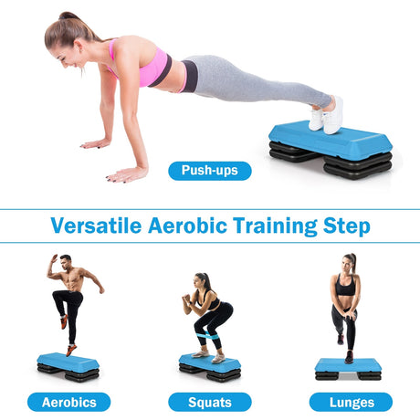 Plataforma de ejercicios aeróbicos ajustable de 29 pulgadas