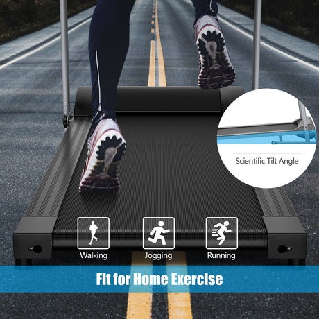 Cinta de correr eléctrica plegable con pantalla LCD y sensor de ritmo cardíaco