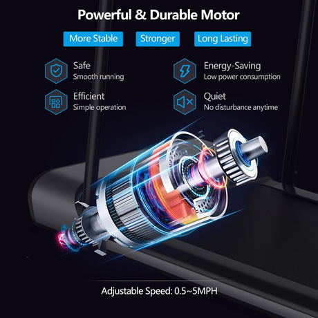 Cinta de correr eléctrica plegable ultrafina con motor, pantalla LCD y bajo nivel de ruido
