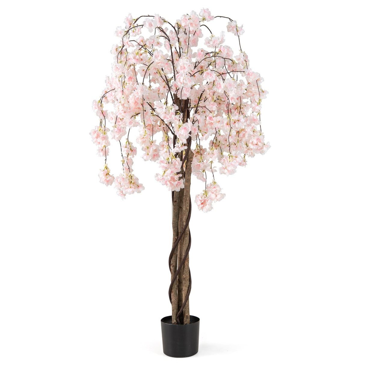Árbol artificial de flor de cerezo de 5.5 pies de altura con flores rosas/blancas, 1 unidad