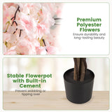 Árbol artificial de flor de cerezo de 5.5 pies de altura con flores rosas/blancas, 1 unidad