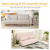 Sofá cama reclinable de 6 posiciones con 2 almohadas