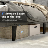 Base de cama tapizada Queen con cabecero capitoné