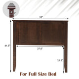 Cabecero de panel plano de madera maciza para cama individual