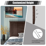Cabecero de panel plano de madera maciza para cama individual