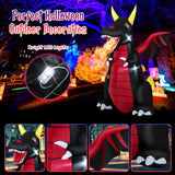 8 Feet Halloween Inflatable Fire Dragon Decoration with LED Lights