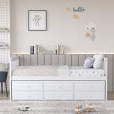 Twin Captain’s Bed with Trundle and 3 Storage Drawers