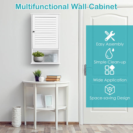 Mueble de almacenamiento de baño de 27.5 pulgadas de alto para colgar en la pared