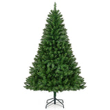 5/6/7 Feet Artificial Christmas Tree Hinged Xmas Tree with 7 Lighting Modes