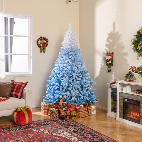 Árbol de Navidad Artificial Nuevo 2025 con 456 Ramas y Soporte Metálico Plegable