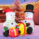 Inflables de Navidad de 5 Pies de Muñeco de Nieve Bonito con Cajas de Regalo