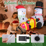 Inflables de Navidad de 5 Pies de Muñeco de Nieve Bonito con Cajas de Regalo