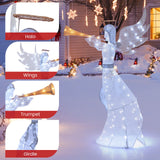 5 Feet Christmas Angel with 100 LED Lights and Ground Stakes