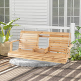 Sillón Colgante para Pórtico de 5 Pies con Cadenas Ajustables y Portavasos Plegables