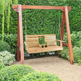 Sillón Colgante para Pórtico de 5 Pies con Cadenas Ajustables y Portavasos Plegables
