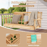 Sillón Colgante para Pórtico de 5 Pies con Cadenas Ajustables y Portavasos Plegables
