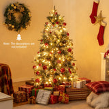 Árbol de Navidad Artificial Preiluminado de 5 pies con Luces LED de 8 Modos con Bayas
