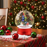 5 Ft Musical Christmas Street Lamp with 8 Tunes and Blowing Snow-Red