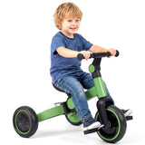 5-In-1 Toddler Bike Kids Balance Bike with Removable Pedals