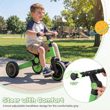 5-In-1 Toddler Bike Kids Balance Bike with Removable Pedals