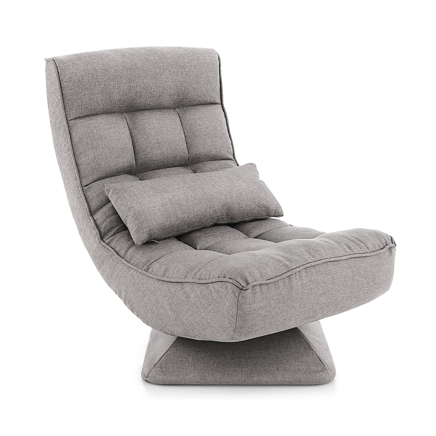 Sillón de suelo giratorio 360° con 5 niveles de ajuste y almohada de masaje
