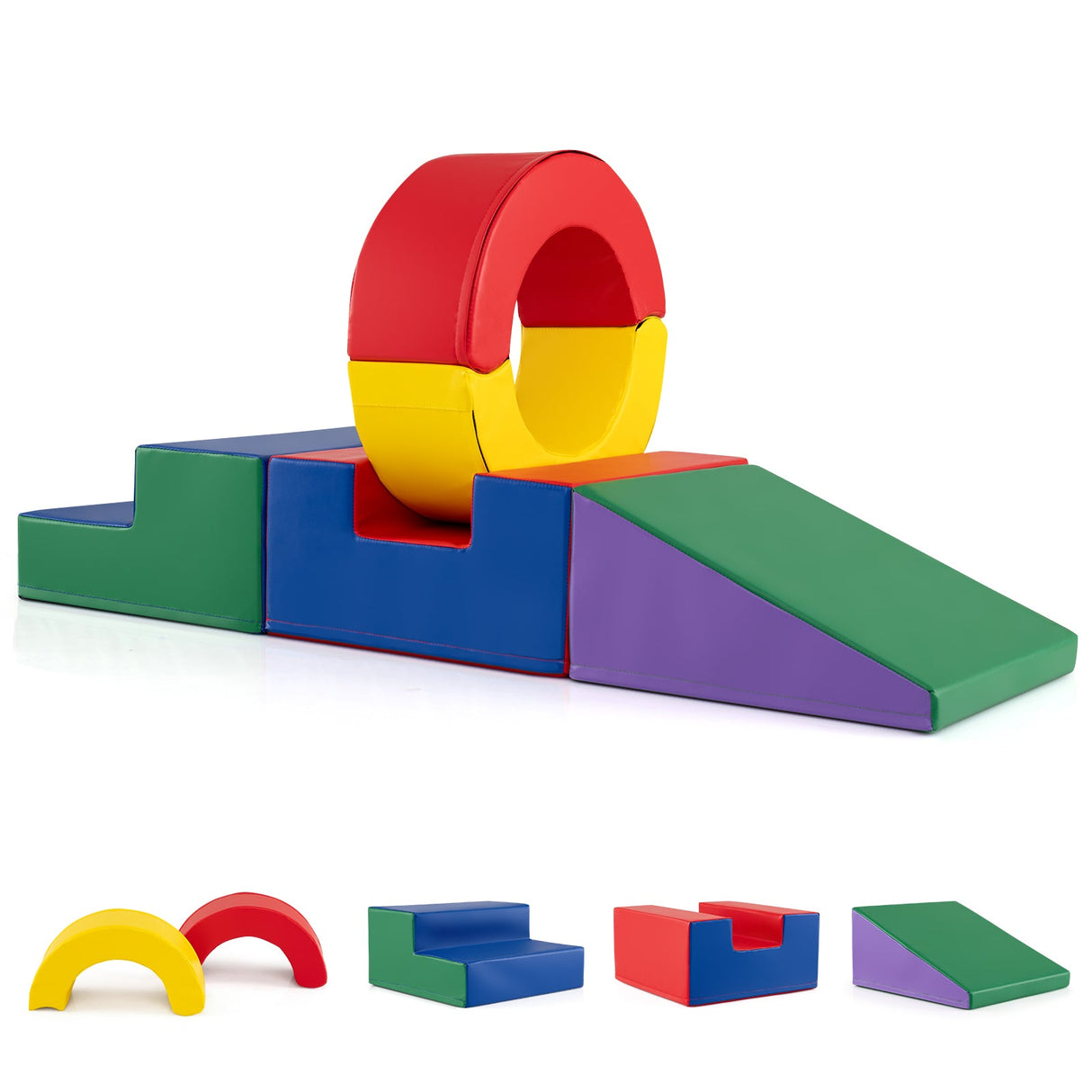 5 juguetes de escalada para niños con cubierta de cuero de PU - Multicolor