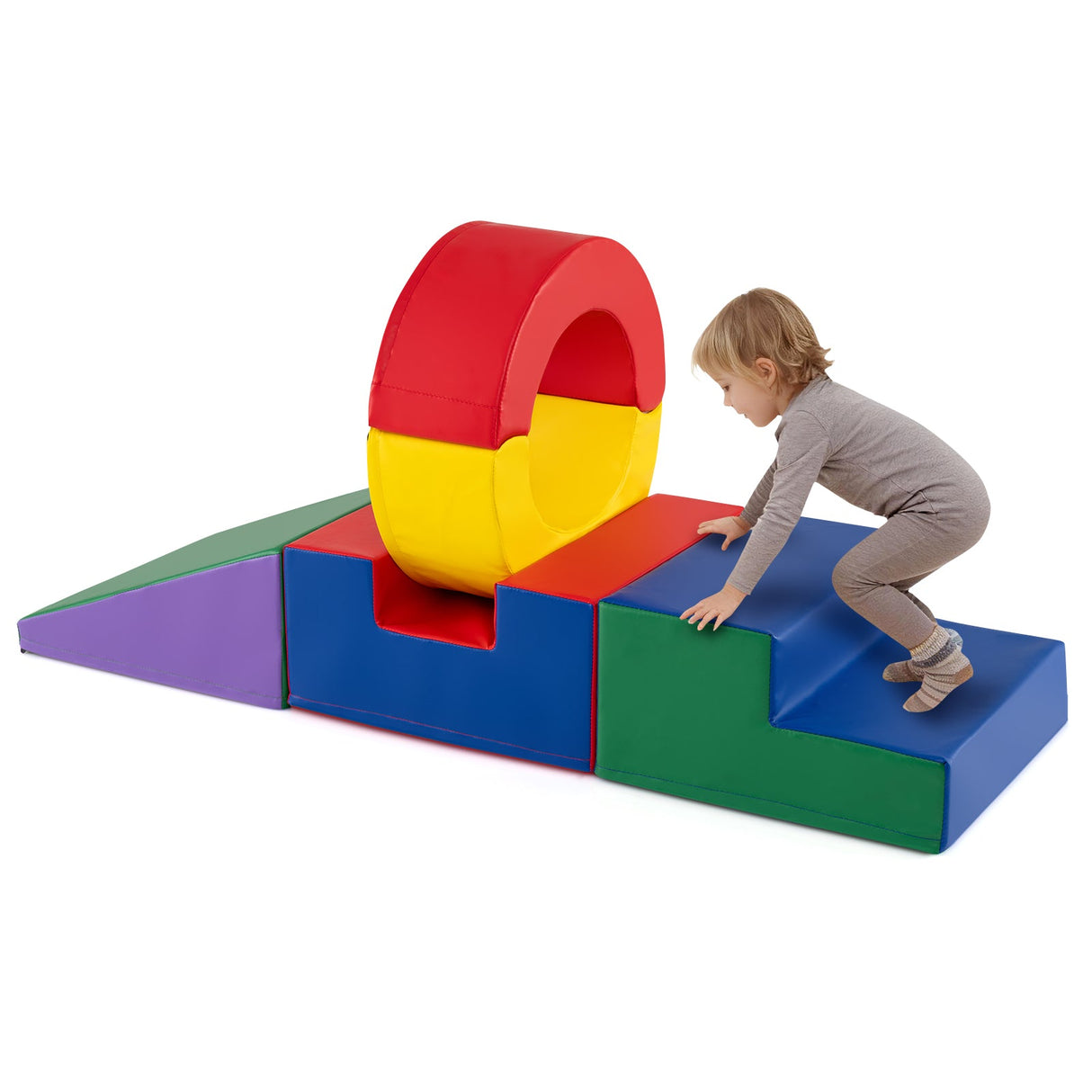 5 juguetes de escalada para niños con cubierta de cuero de PU - Multicolor