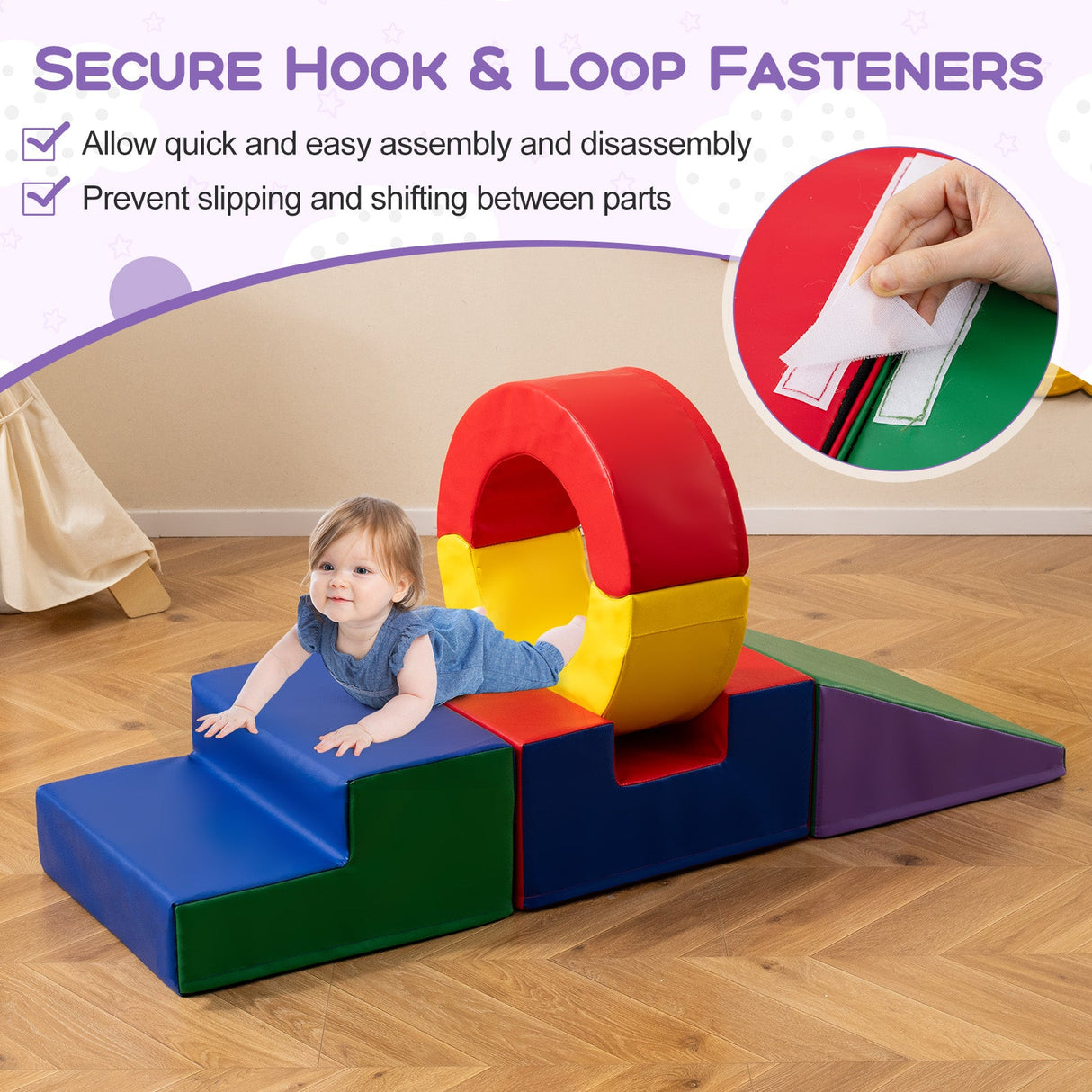 5 juguetes de escalada para niños con cubierta de cuero de PU - Multicolor