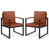5 Pieces Living Room Set with 2 Accent Chairs and 2 Coffee Tables