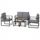 5 Pieces Living Room Set with 2 Accent Chairs and 2 Coffee Tables