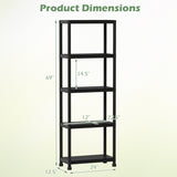 4-Tier Heavy-Duty Plastic Storage Shelves Freestanding Garage Shelving Unit