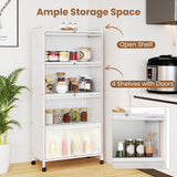 Armario de almacenamiento de despensa de cocina de 5 niveles con puertas elevables
