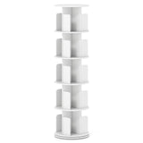 5-Tier Rotating Bookshelf 360¬∞ Display Rack with Dividers and Anti-falling Baffles