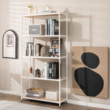 5 Tiers 61 Inch Multi-use Bookshelf with Metal Frame