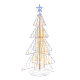 Árbol de Navidad Animado de 5 Pies con Luces LED Cálidas y Frías