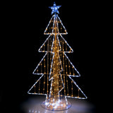 Árbol de Navidad Animado de 5 Pies con Luces LED Cálidas y Frías