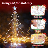 Árbol de Navidad Animado de 5 Pies con Luces LED Cálidas y Frías